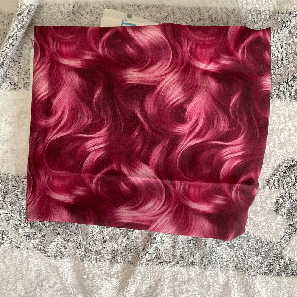 Pink hair fabric